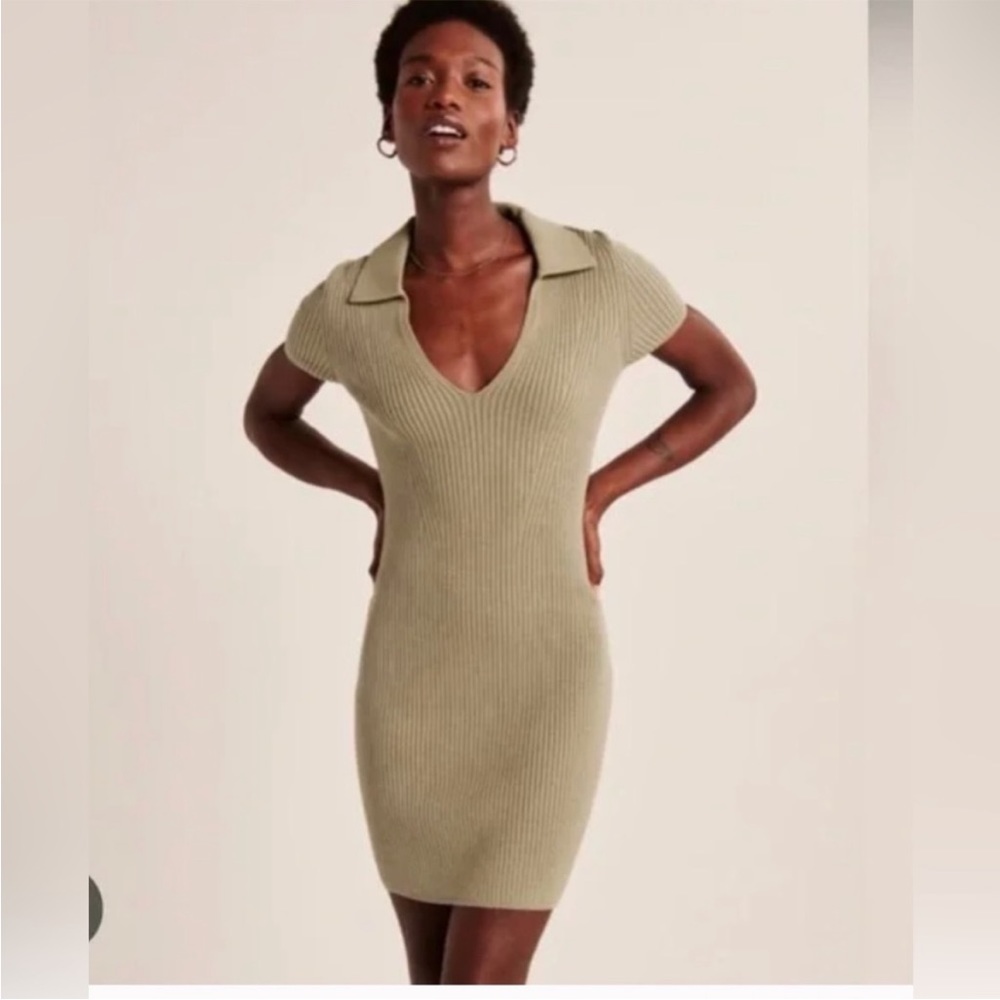 Abercrombie & Fitch Knit Polo Mini Dress